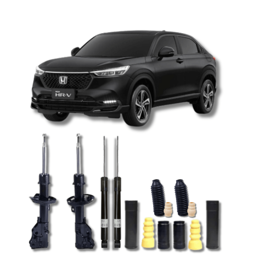 Kit Completo de Amortecedores Dianteiros e Traseiros com Kits de Batentes e Guarda-Pó Honda HR-V 1999 Até 2016 - Remanufaturado - Felipe Moura Auto Peças