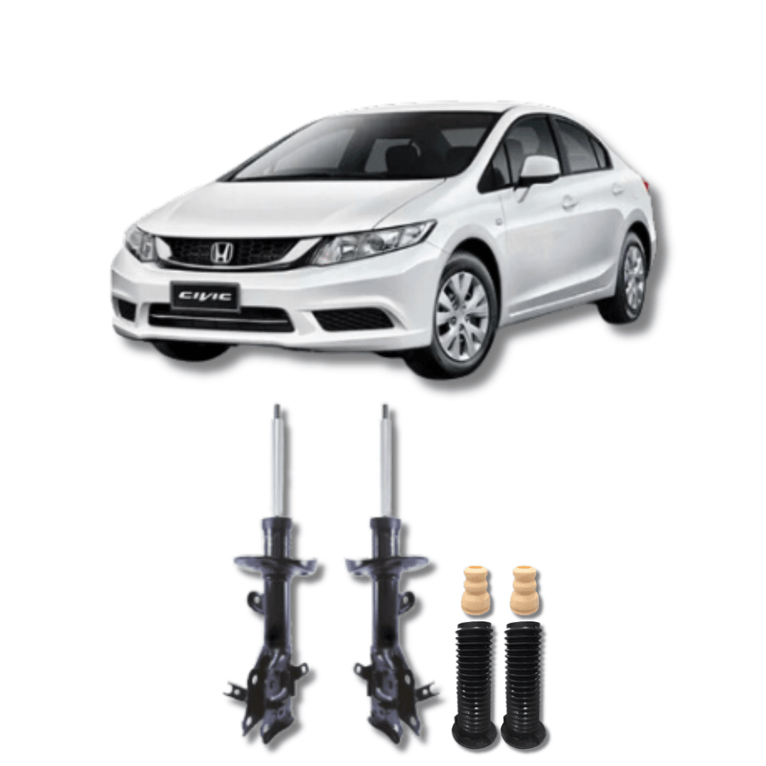 Amortecedores Dianteiros com Kit de Batentes e Guarda-Pó Honda Civic G9 2012 Até 2016 - Remanufaturado
