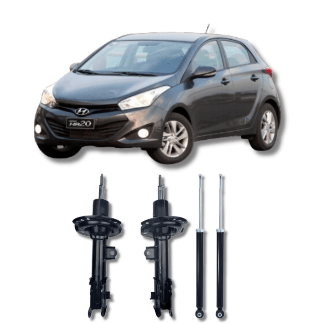 Kit Amortecedores Dianteiros e Traseiros Hyundai HB20 2012 Até 2019 - Remanufaturado - Felipe Moura Auto Peças