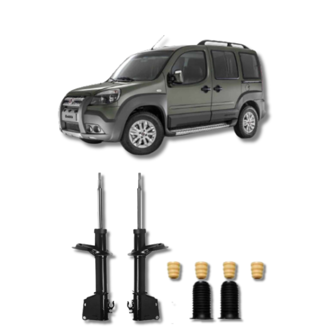 Amortecedor Dianteiro com Kit de Batentes e Guarda-Pó Fiat Doblò Adventure 2003 Até 2019 - Remanufaturado
