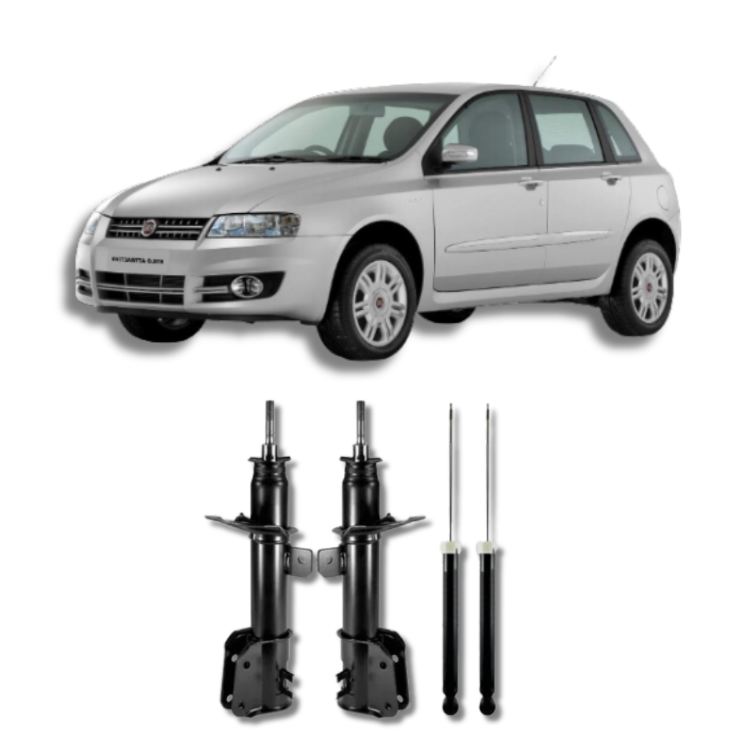 Kit Amortecedores Dianteiros e Traseiros Fiat Stilo 2002 Até 2010 - Remanufaturado - Felipe Moura Auto Peças