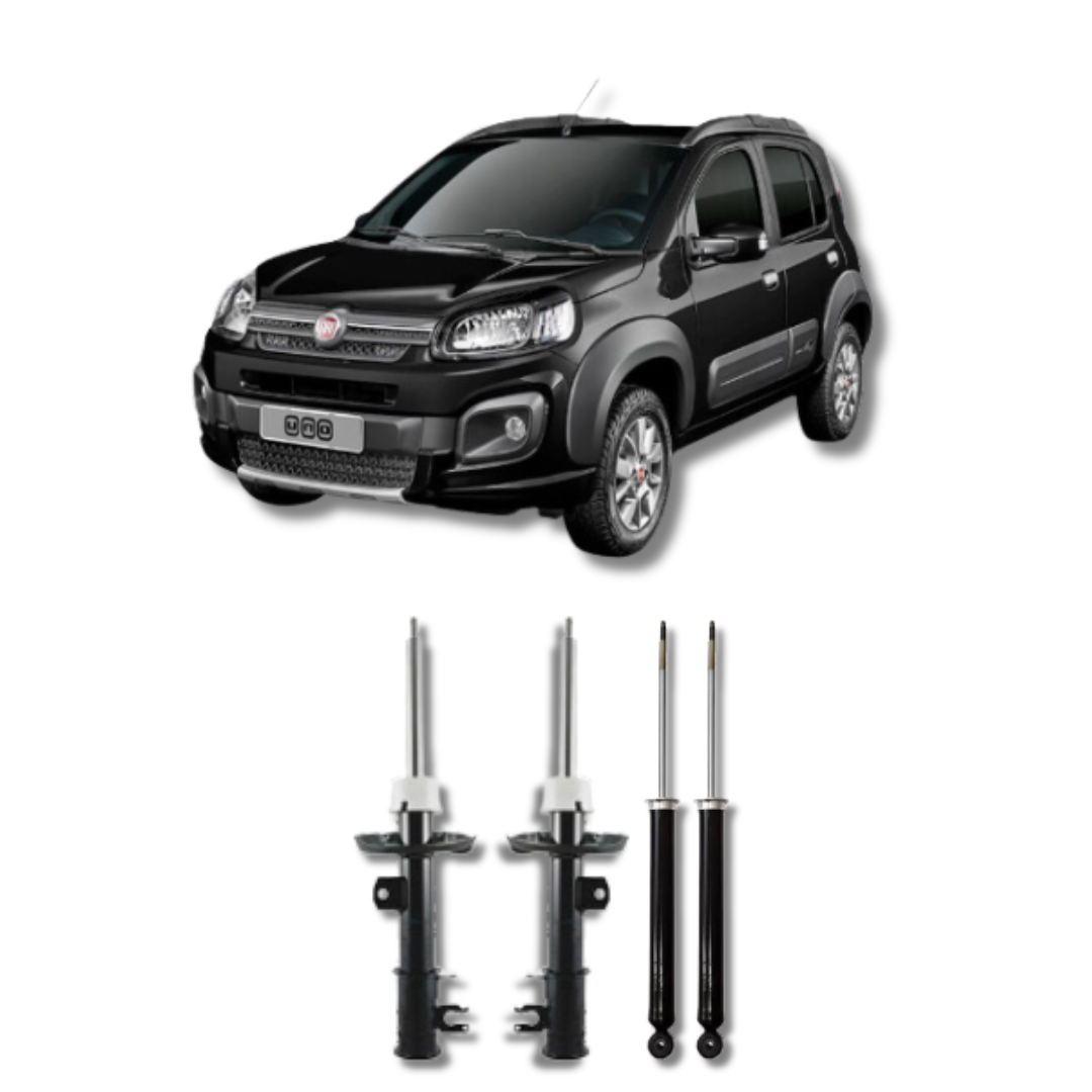 Kit Amortecedores Dianteiros e Traseiros Novo Uno Way 2014 Até 2021 - Remanufaturado - Felipe Moura Auto Peças