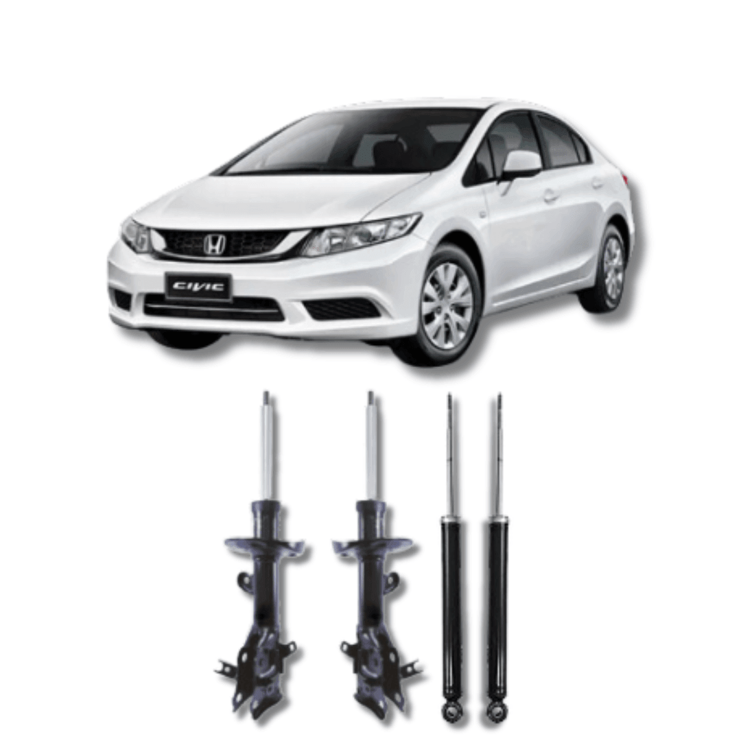 Kit Amortecedores Dianteiros e Traseiros Honda Civic G9 2012 Até 2016 - Remanufaturado - Felipe Moura Auto Peças
