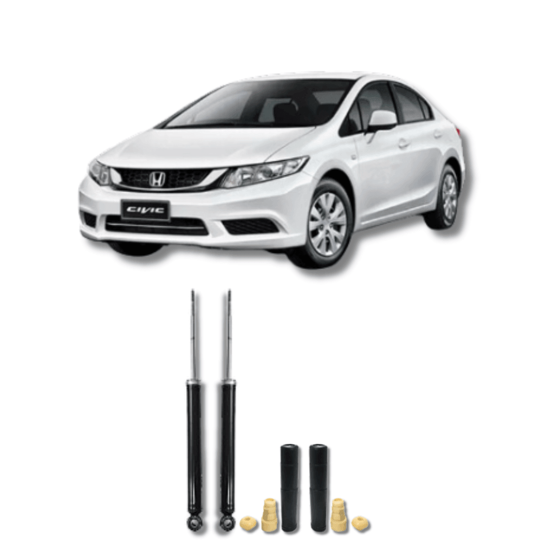 Amortecedor Traseiro com Kit de Batentes e Guarda-Pó Honda Civic G9 2012 Até 2016 - Remanufaturado