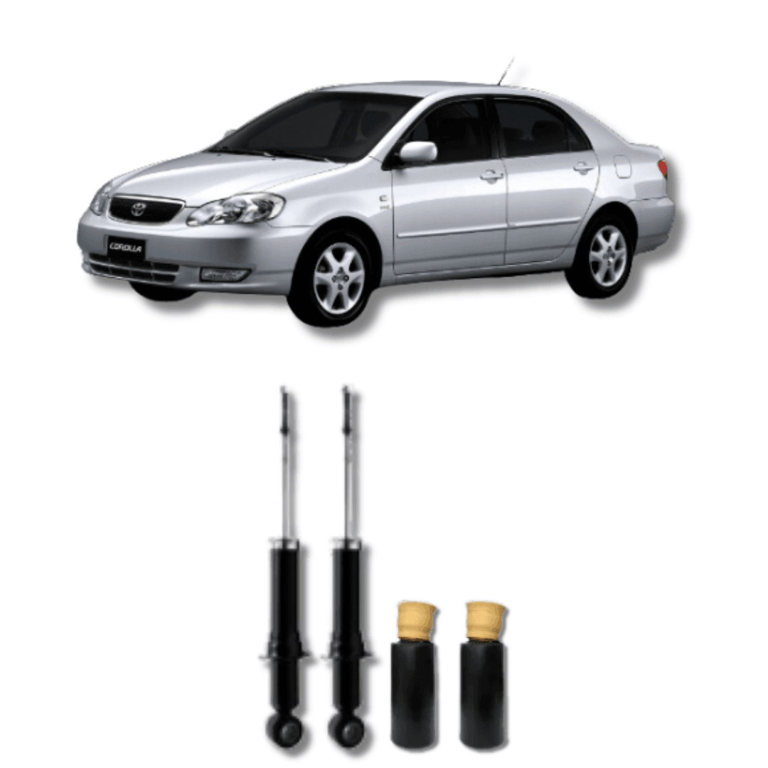 Amortecedor Traseiro com Kit de Batentes e Guarda-Pó Toyota Corolla 2003 Até 2008 - Remanufaturado - Felipe Moura Auto Peças