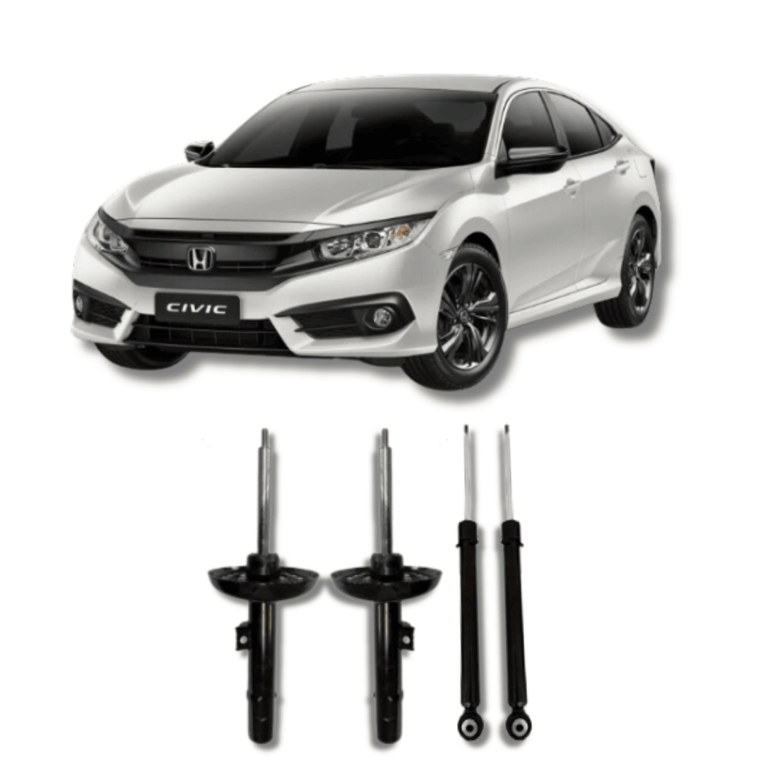 Kit Amortecedores Dianteiros e Traseiros Honda Civic G-10 2017 até 2021 - Remanufaturado - Felipe Moura Auto Peças