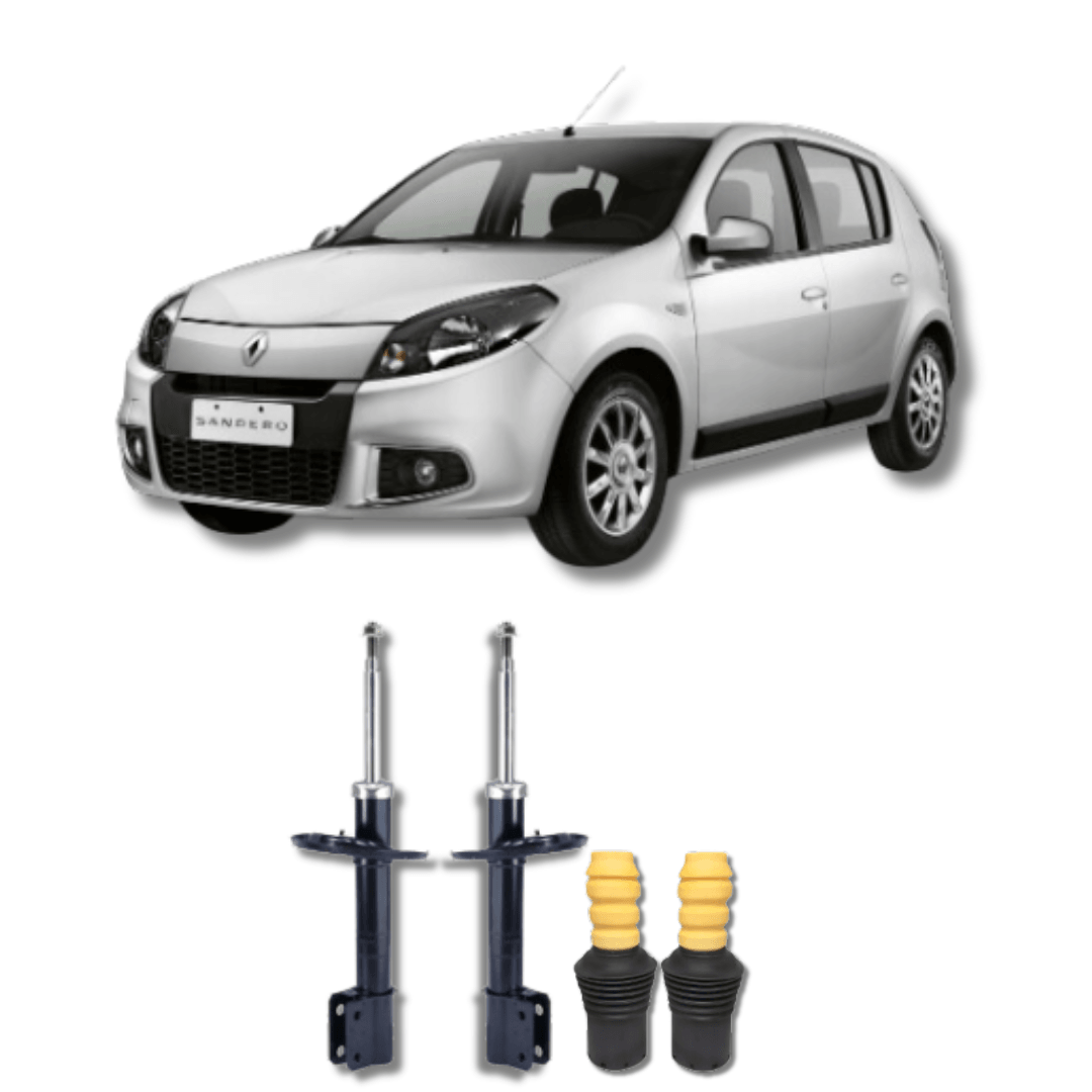 Amortecedor Dianteiro com Kits de Batentes e Guarda-Pó Logan/Sandero 2014 Até 2019 - Remanufaturado - Felipe Moura Auto Peças