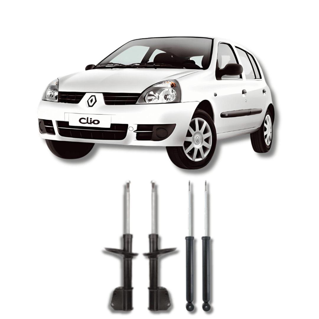 Kit Amortecedores Dianteiros e Traseiros Renault Clio/Sandero Pé Inclinado 2011 Até 2012 - Remanufaturado - Felipe Moura Auto Peças