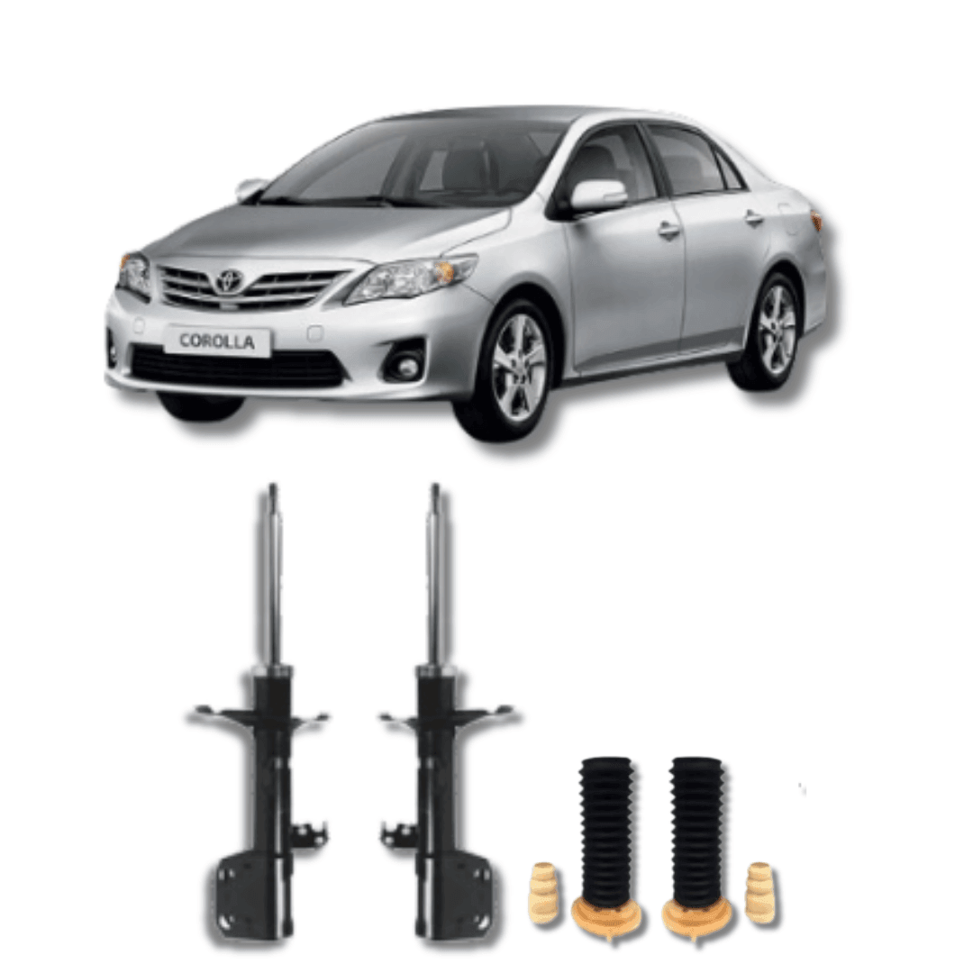 Amortecedores Dianteiros com Kit de Batentes e Guarda-Pó Toyota Corolla 2009 Até 2014 - Remanufaturado - Felipe Moura Auto Peças