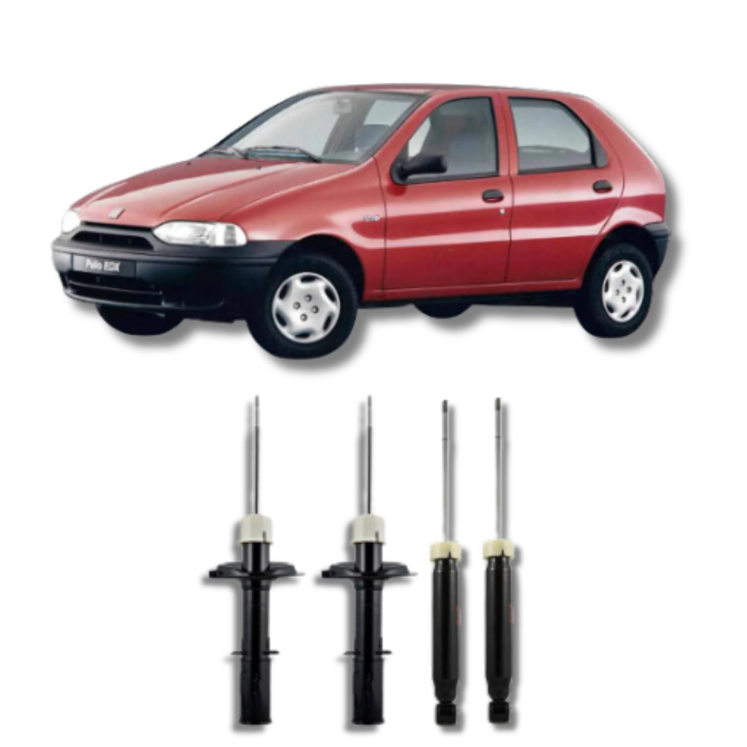 Kit de Amortecedores Dianteiro e Traseiro Fiat Palio Antigo 1996 até 2000 - Remanufaturado - Felipe Moura Auto Peças
