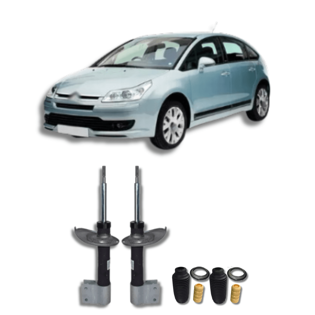 Amortecedores Dianteiros com Kits de Batentes e Guarda-Pó Citroën C4 2008 até 2020 - Remanufaturado - Felipe Moura Auto Peças