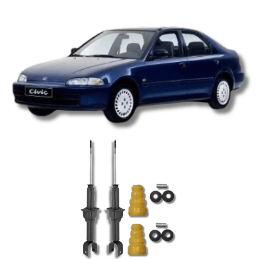 Amortecedores Traseiros com Kits de Batentes e Guarda-Pó Honda Civic 1992 Até 2000 - Remanufaturado - Felipe Moura Auto Peças