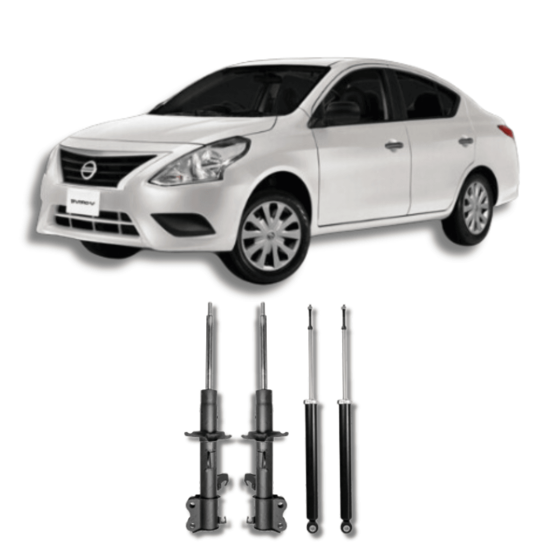 Kit de Amortecedores Dianteiros e Traseiros Nissan Versa/March 2014 até 2020 - Remanufaturado - Felipe Moura Auto Peças