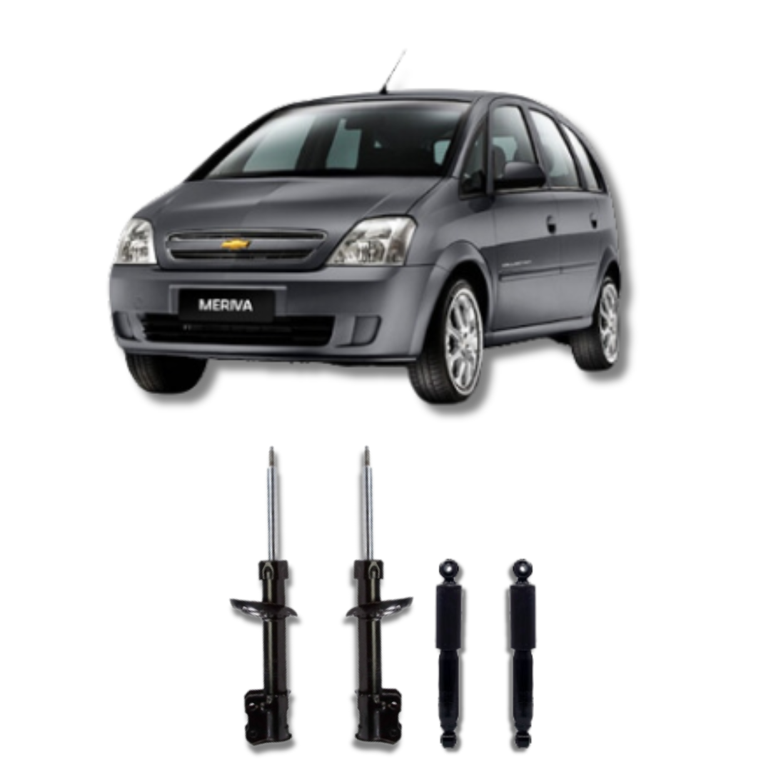 Kit Amortecedores Dianteiros e Traseiros Meriva 2002 Até 2012 - Remanufaturado