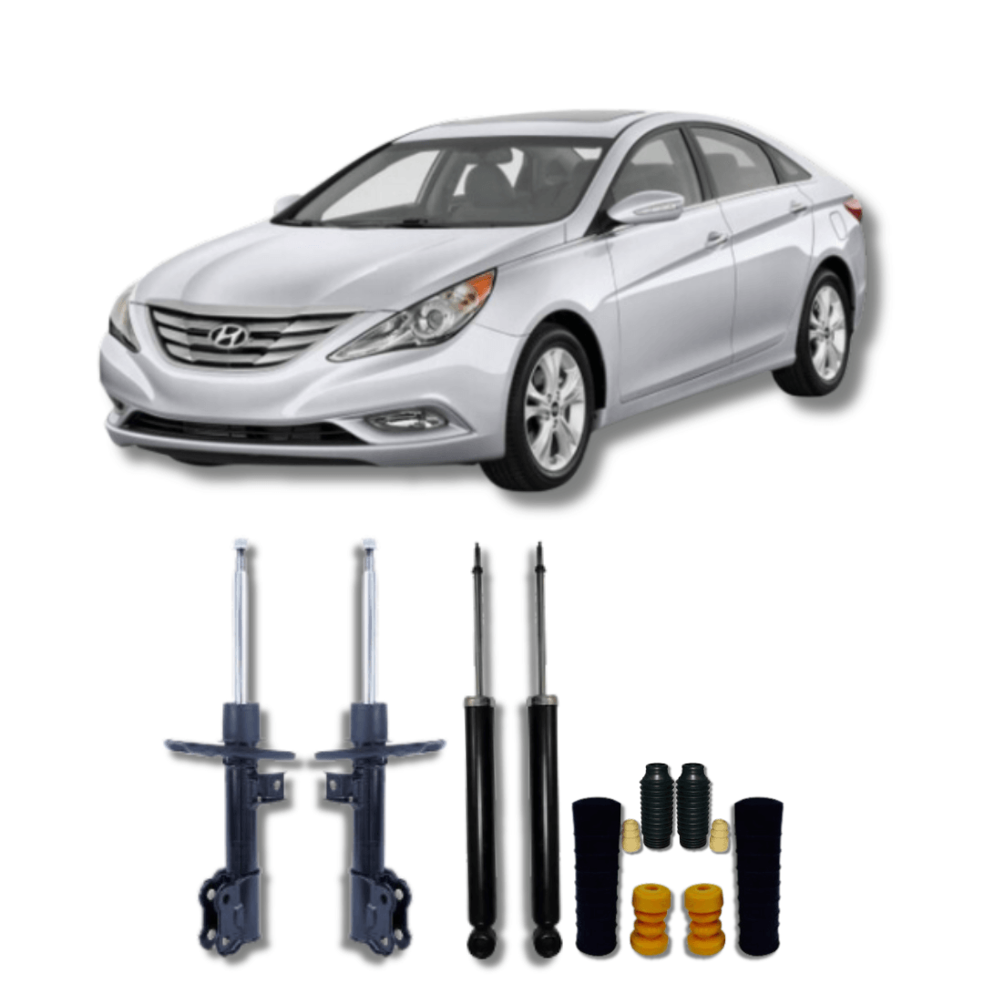 Kit Completo de Amortecedores Dianteiros e Traseiros com Kits de Batentes e Guarda-Pó Hyundai Sonata 1985 Até 2019 - Remanufaturado - Felipe Moura Auto Peças