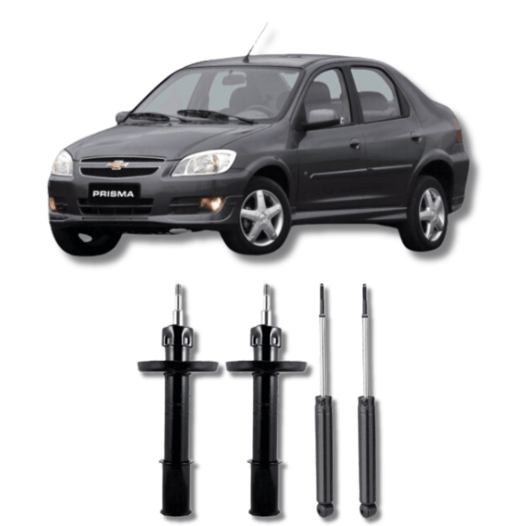 Kit Amortecedores Dianteiros e Traseiros Prisma 2006 Até 2012 - Remanufaturado - Felipe Moura Auto Peças