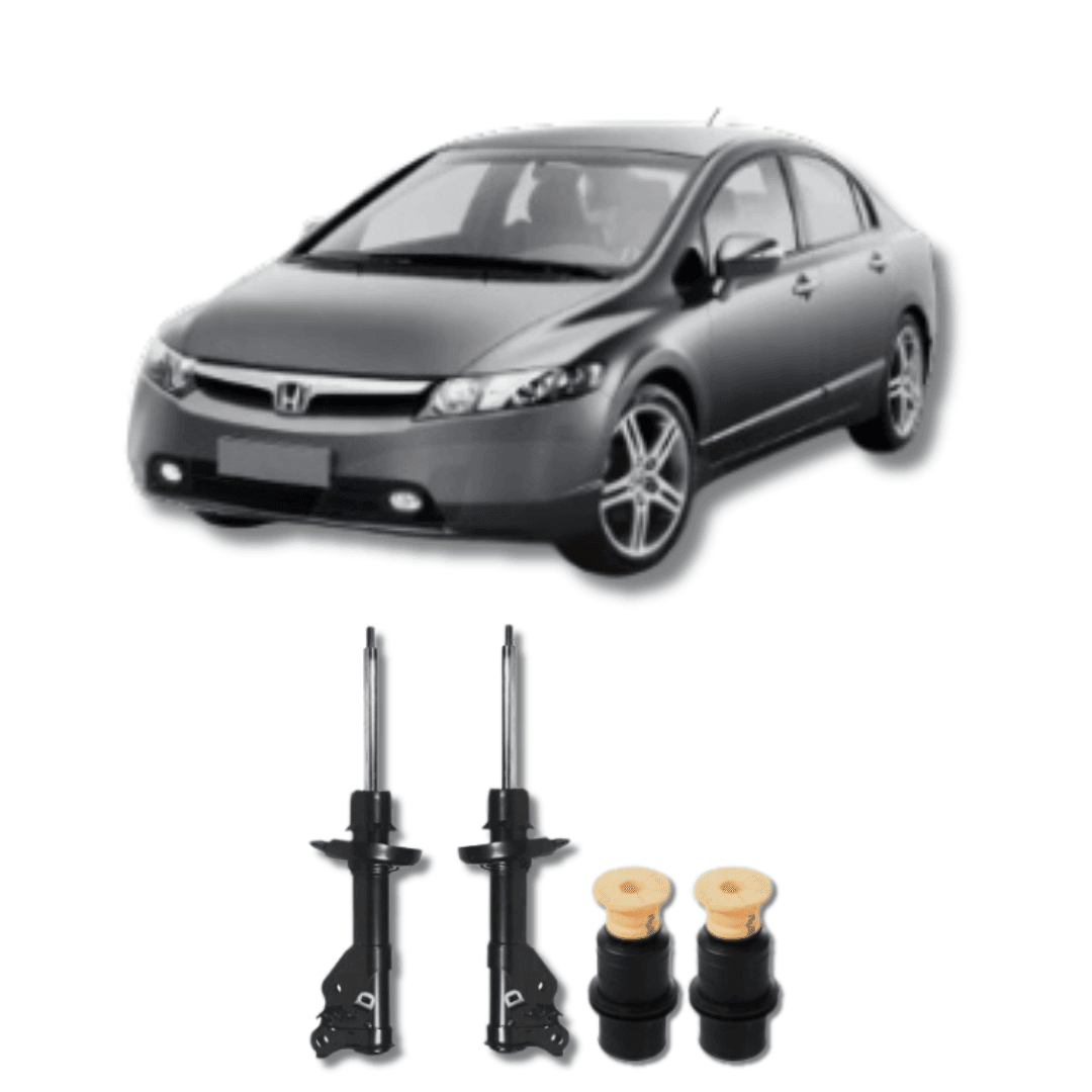 Amortecedores Dianteiros com Kit de Batentes e Guarda-Pó Honda Civic/New Civic 2006 Até 2011 - Remanufaturado