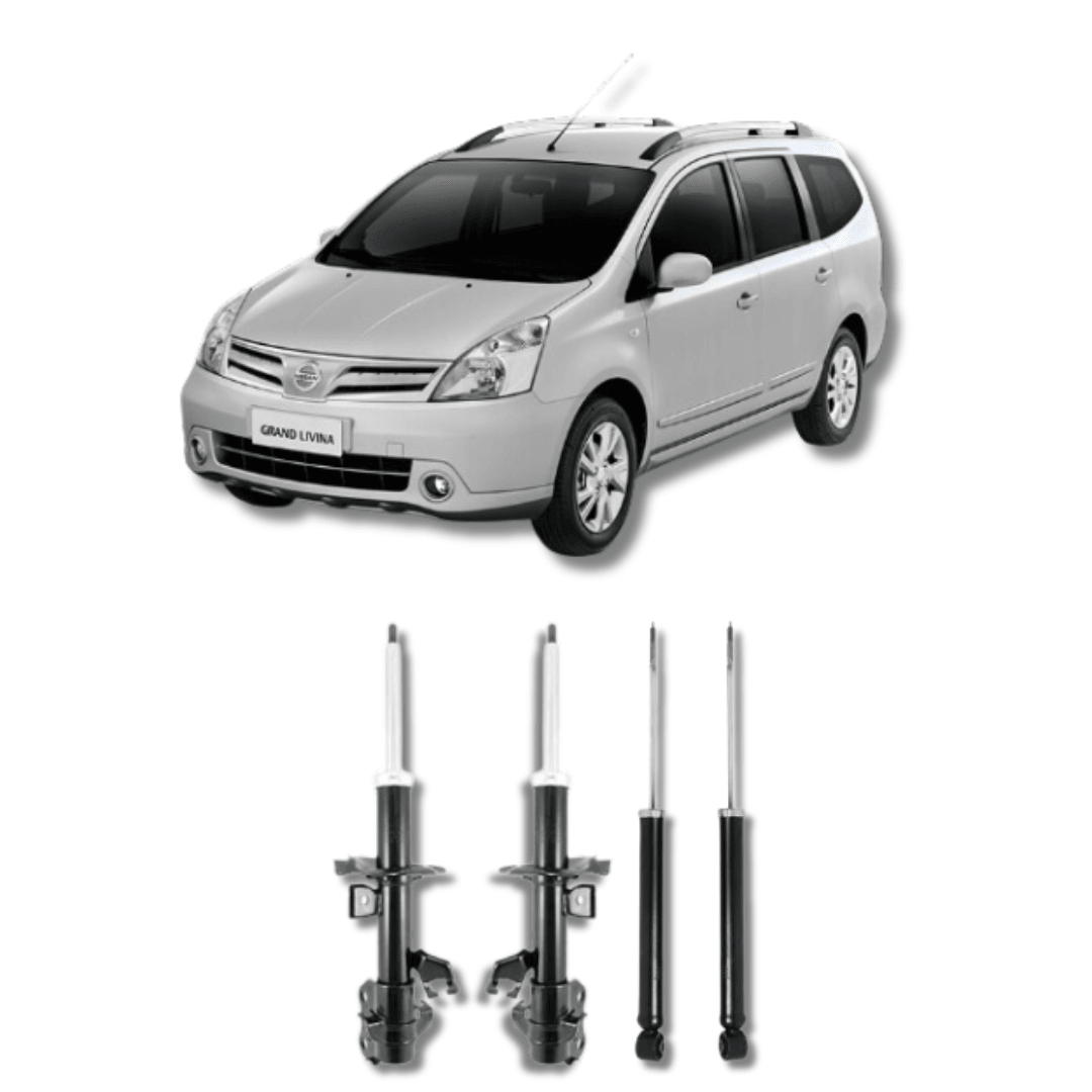Kit Amortecedores Dianteiros e Traseiros Nissan Livina 2006 Até 2015 - Remanufaturado - Felipe Moura Auto Peças