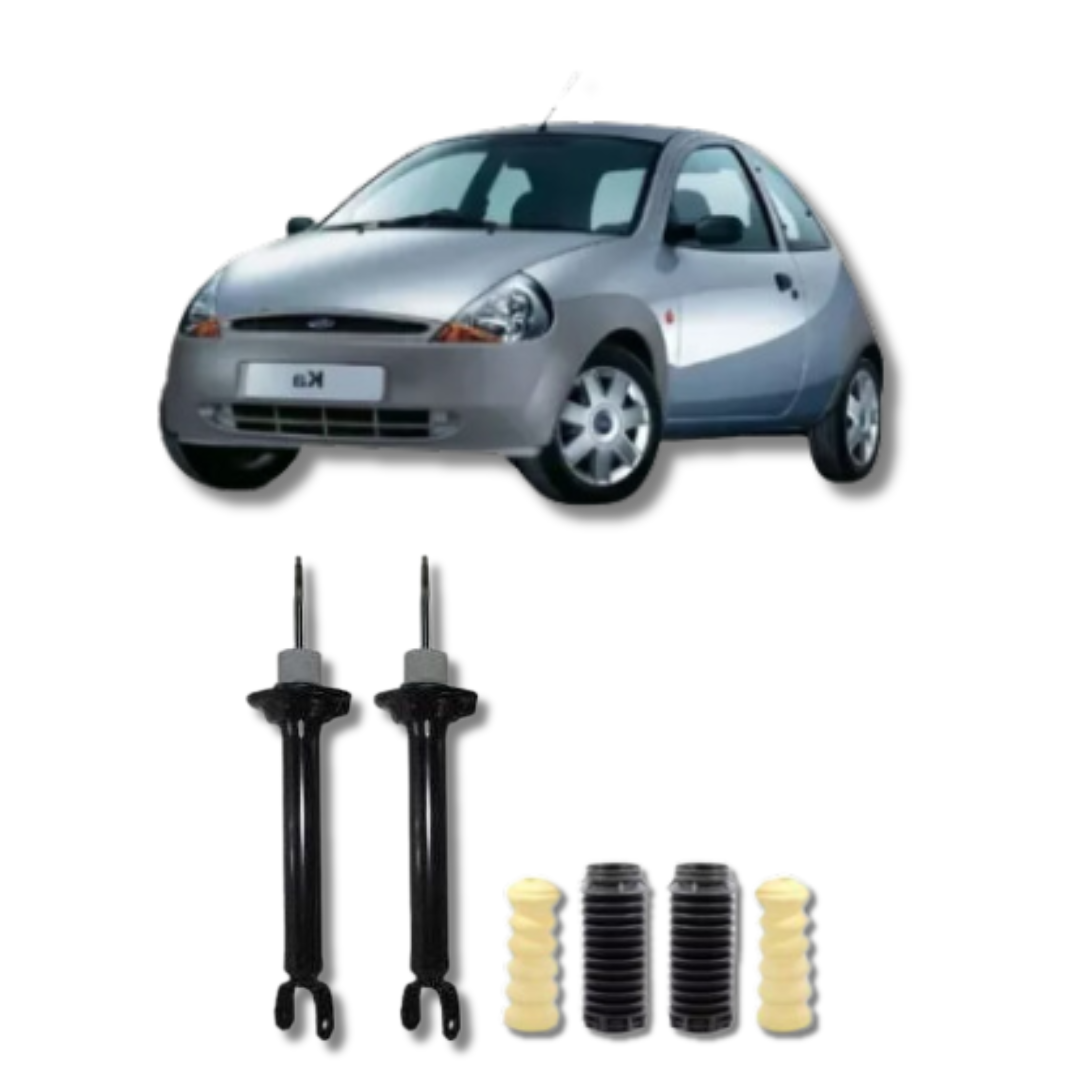 Amortecedores Traseiros com Kits de Batentes e Guarda-Pó Ford Ka 2011 Até 2013 - Remanufaturado