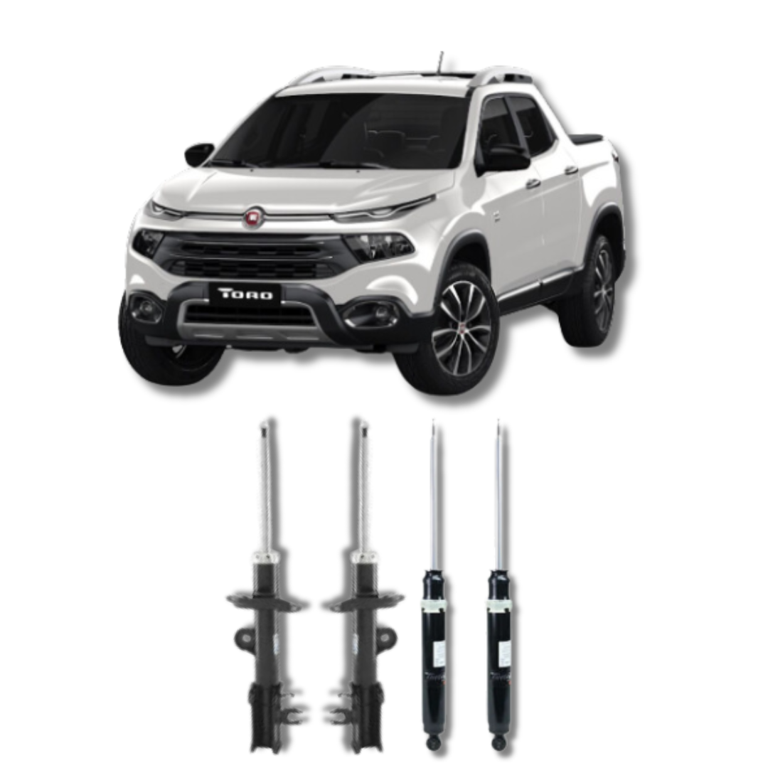 Kit Amortecedores Dianteiros e Traseiros Fiat Toro 2016 até 2024 - Remanufaturado - Felipe Moura Auto Peças