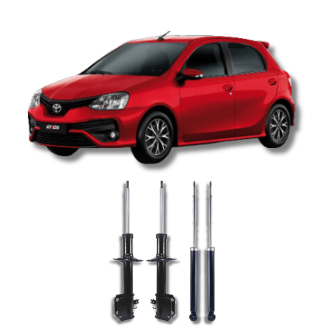 Kit Amortecedores Dianteiros e Traseiros Toyota Etios 2012 Até 2021 - Remanufaturado - Felipe Moura Auto Peças