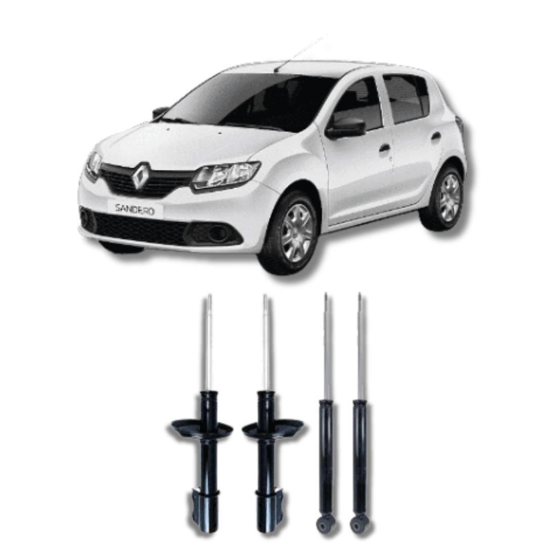 Kit Amortecedores Dianteiros e Traseiros Logan/Sandero 2007 Até 2013 - Remanufaturado - Felipe Moura Auto Peças