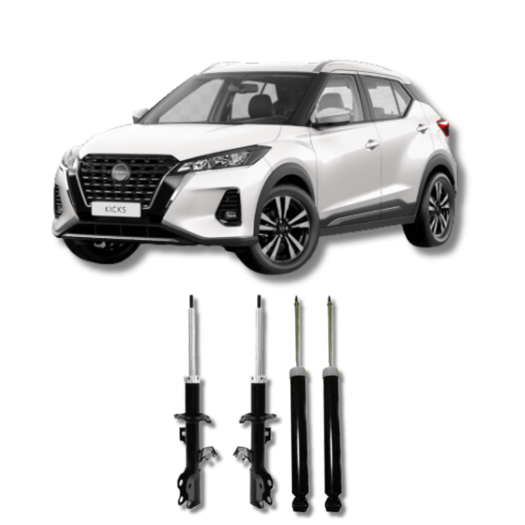 Kit Amortecedores Dianteiros e Traseiros Nissan Kicks 2016 Até 2021 - Remanufaturado - Felipe Moura Auto Peças