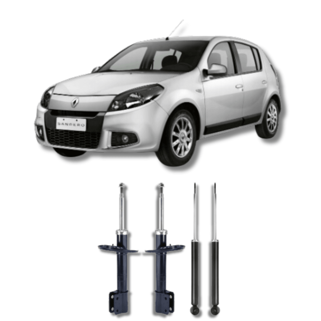 Kit Amortecedores Dianteiros e Traseiros Logan/Sandero 2014 Até 2019 - Remanufaturado - Felipe Moura Auto Peças