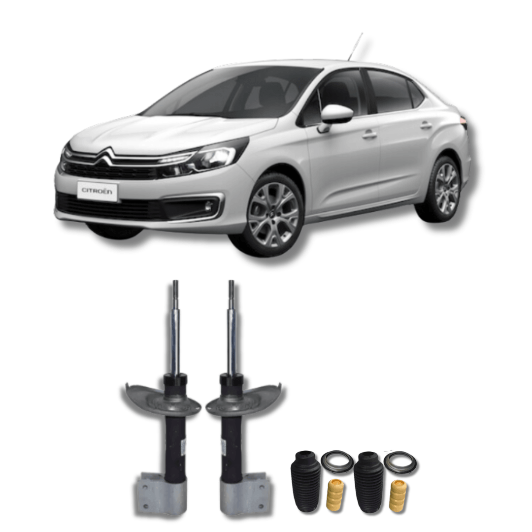 Amortecedores Dianteiros com Kits de Batentes e Guarda-Pó Citroën C4 Pallas 2007 até 2014 - Remanufaturado - Felipe Moura Auto Peças