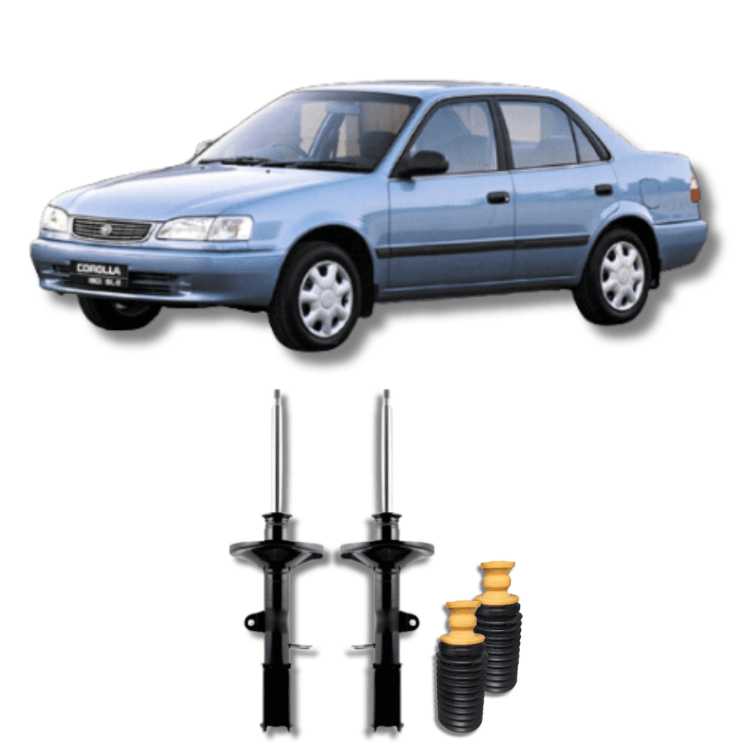 Amortecedor Traseiro com Kit de Batentes e Guarda-Pó Toyota Corolla 1992 Até 2002 - Remanufaturado - Felipe Moura Auto Peças
