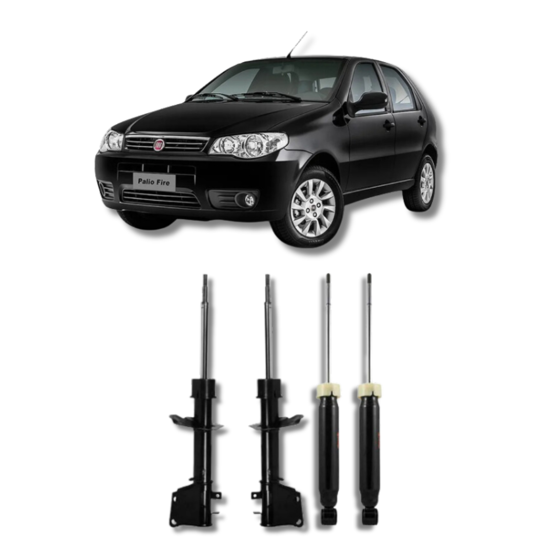 Kit de Amortecedores Dianteiro e Traseiro Fiat Palio Fire 2001 até 2017 - Remanufaturado - Felipe Moura Auto Peças