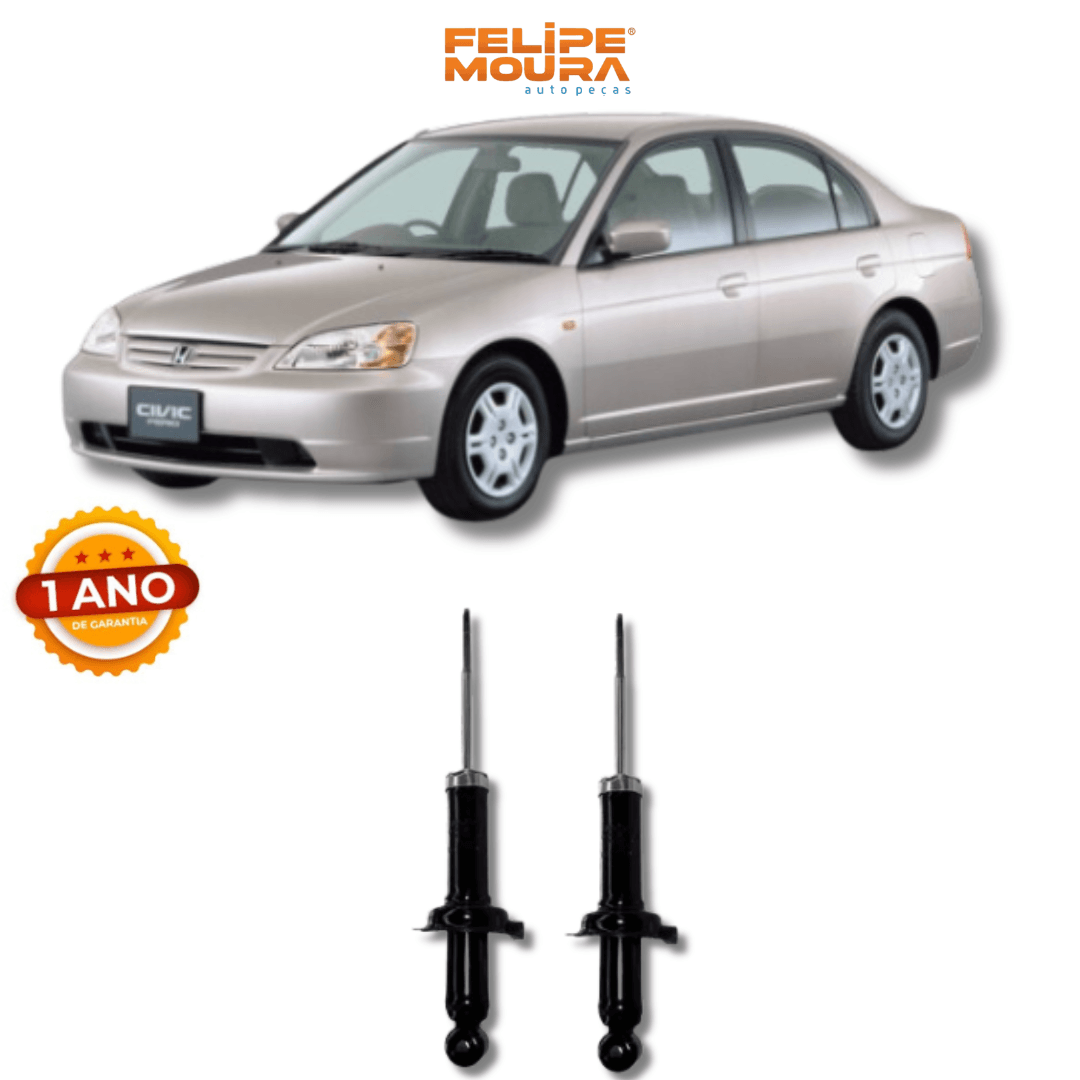 Amortecedores Traseiros Honda Civic 2001 Até 2005 - Remanufaturado - Felipe Moura Auto Peças