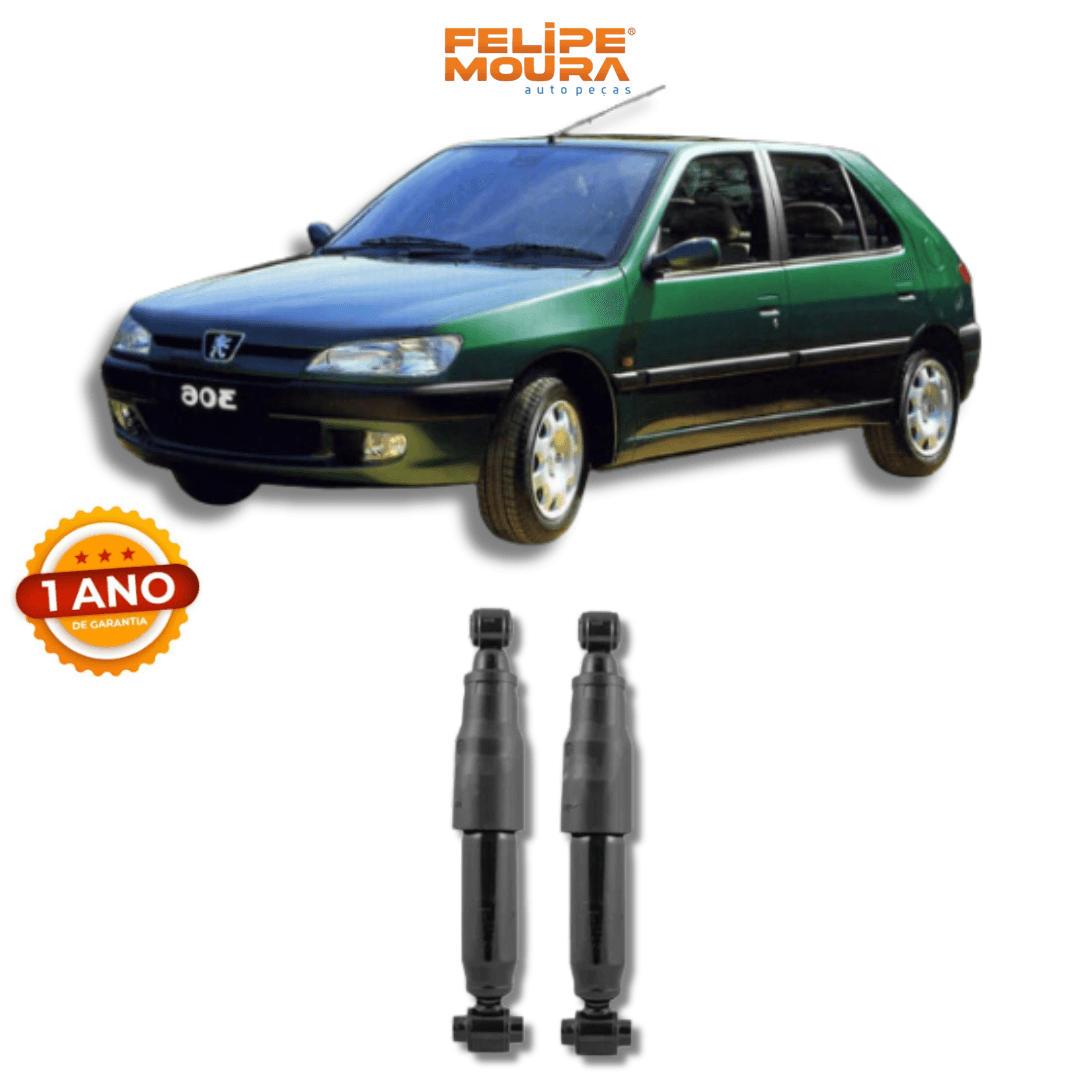 Amortecedor Traseiro Peugeot 306 1997 Até 2000 - Remanufaturado - Felipe Moura Auto Peças
