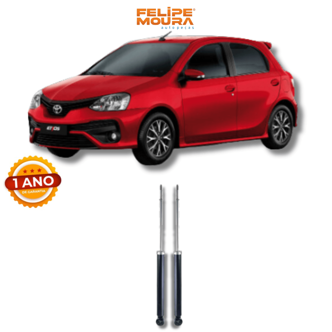 Amortecedores Traseiros Toyota Etios 2012 Até 2021 - Remanufaturado - Felipe Moura Auto Peças