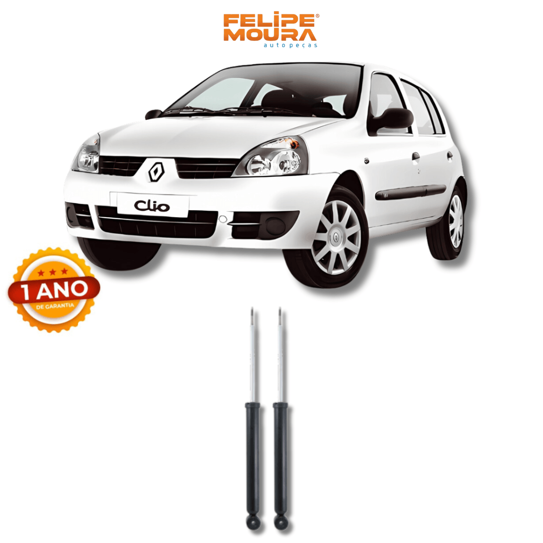 Amortecedor Traseiro Renault Clio/Sandero Pé Inclinado 2011 Até 2012 - Remanufaturado - Felipe Moura Auto Peças