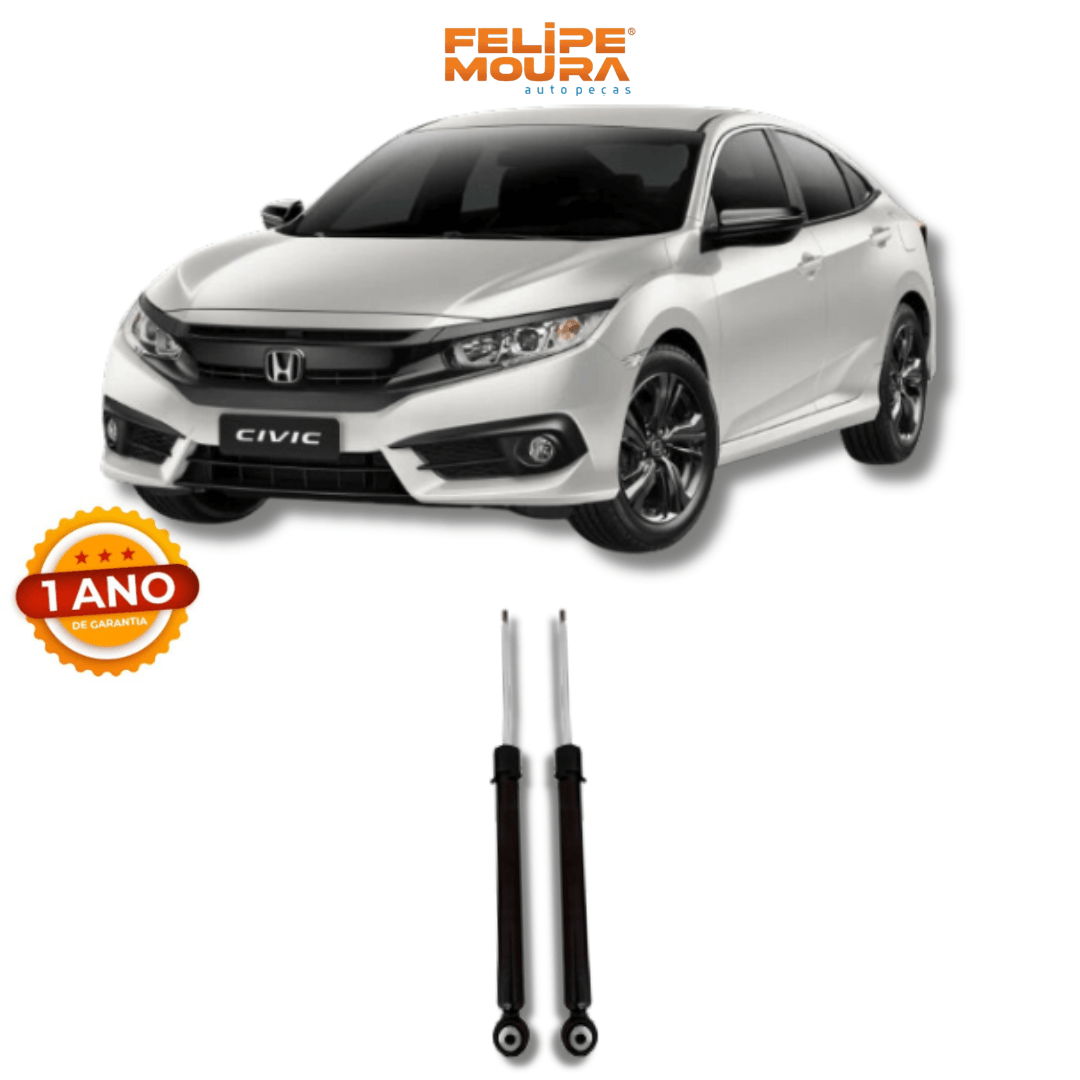 Amortecedores Traseiros Honda Civic G-10 2017 até 2021 - Remanufaturado - Felipe Moura Auto Peças