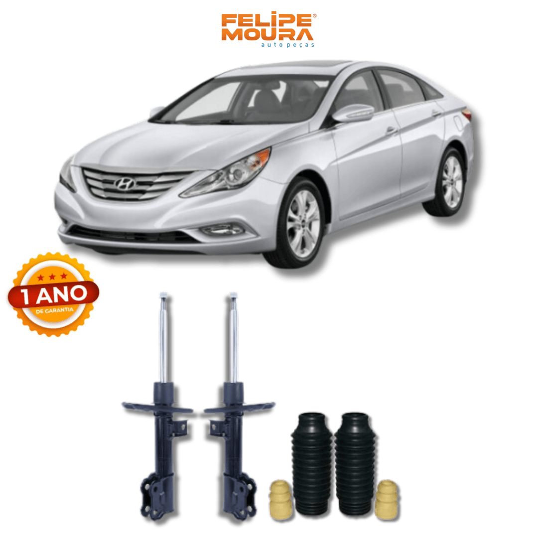 Amortecedores Dianteiros com Kit de Batentes e Guarda-Pó Hyundai Sonata 1985 Até 2019 - Remanufaturado - Felipe Moura Auto Peças