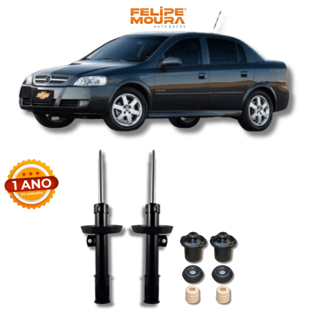 Amortecedores Dianteiros Astra 1996 Até 2006 com Kit de Batentes e Guarda-Pó - Remanufaturado - Felipe Moura Auto Peças