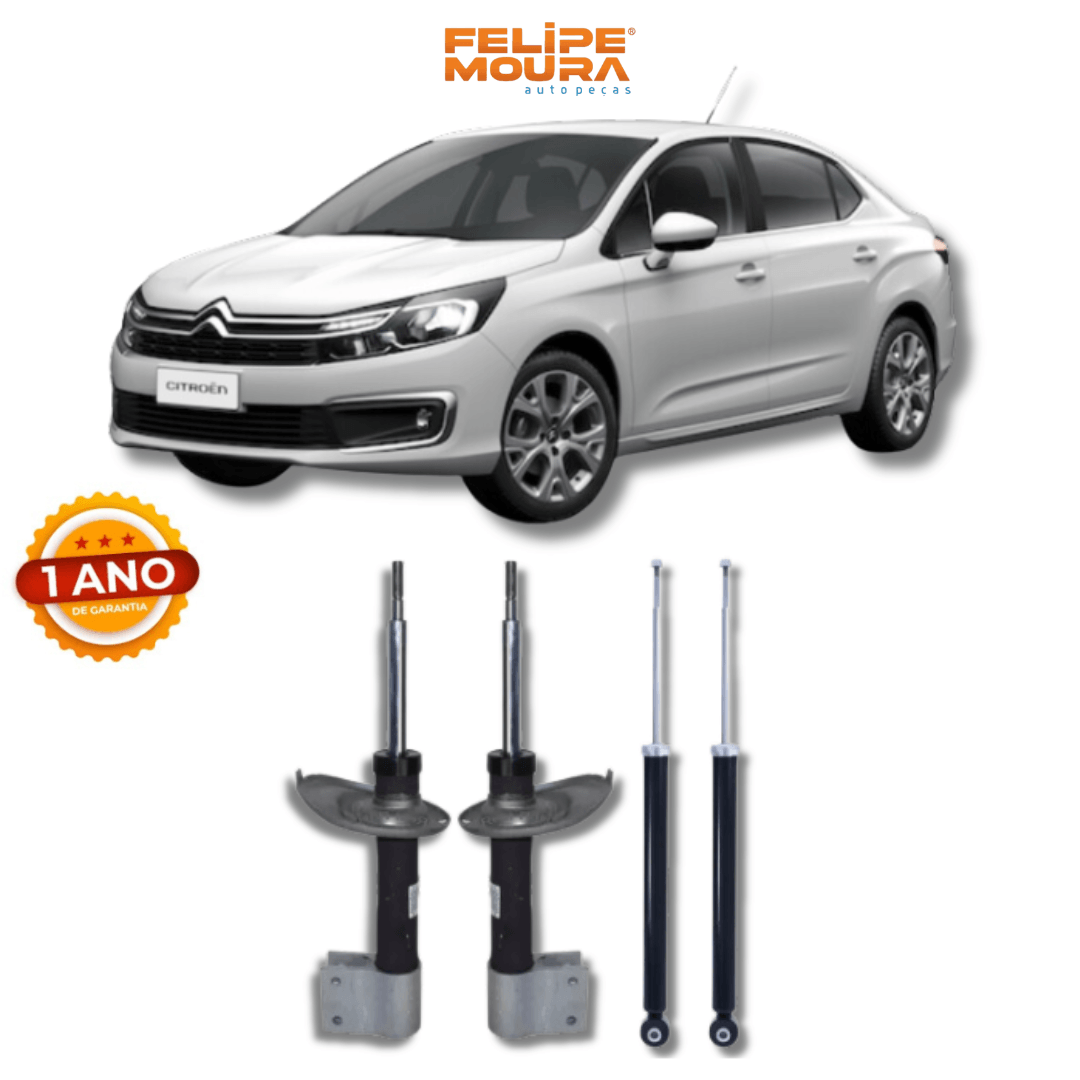 Kit Amortecedores Dianteiros e Traseiros Citroën C4 Pallas 2007 até 2014 - Remanufaturado - Felipe Moura Auto Peças