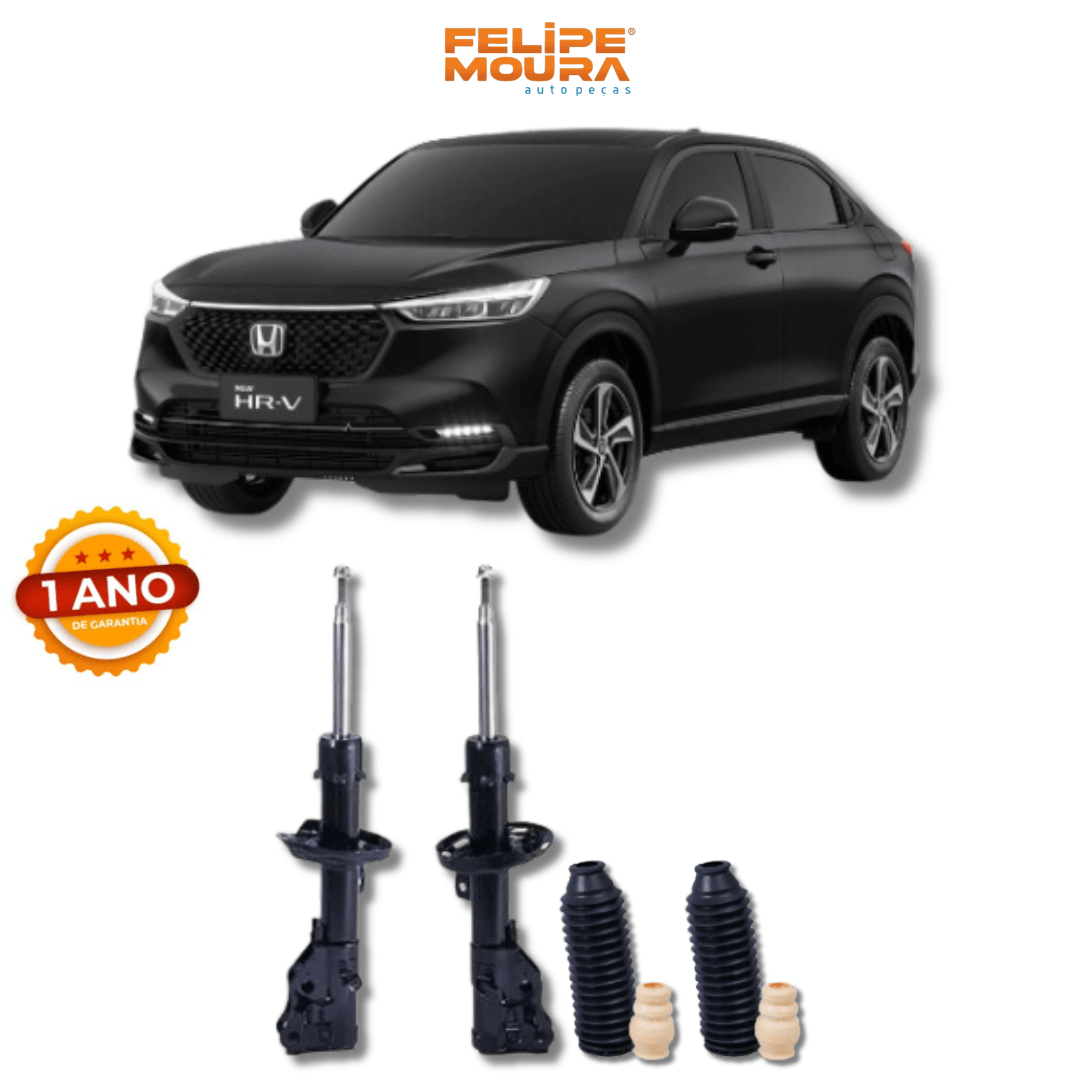 Amortecedores Dianteiros com Kit de Batentes e Guarda-Pó Honda HR-V 1999 Até 2016 - Remanufaturado - Felipe Moura Auto Peças