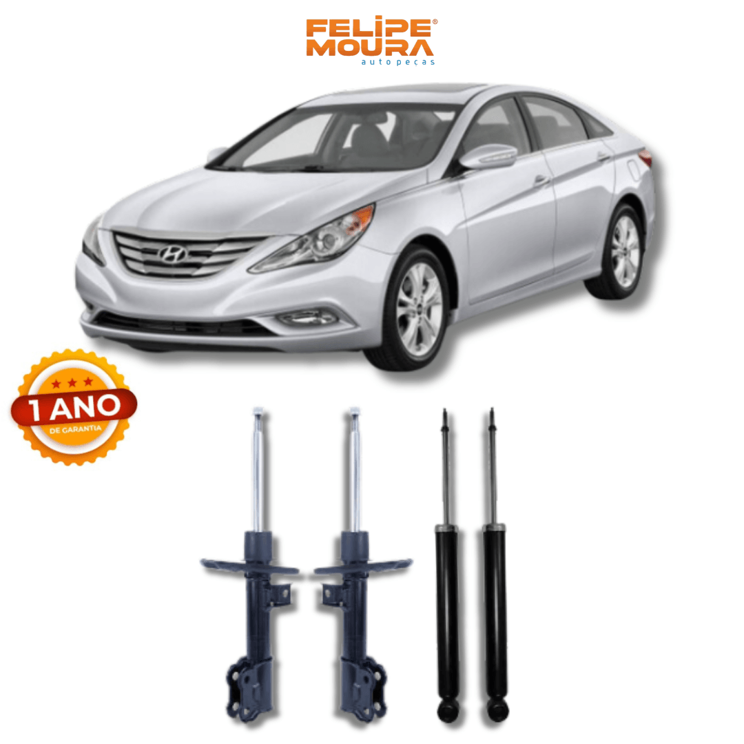 Kit Amortecedores Dianteiros e Traseiros Hyundai Sonata 1985 Até 2019 - Remanufaturado - Felipe Moura Auto Peças