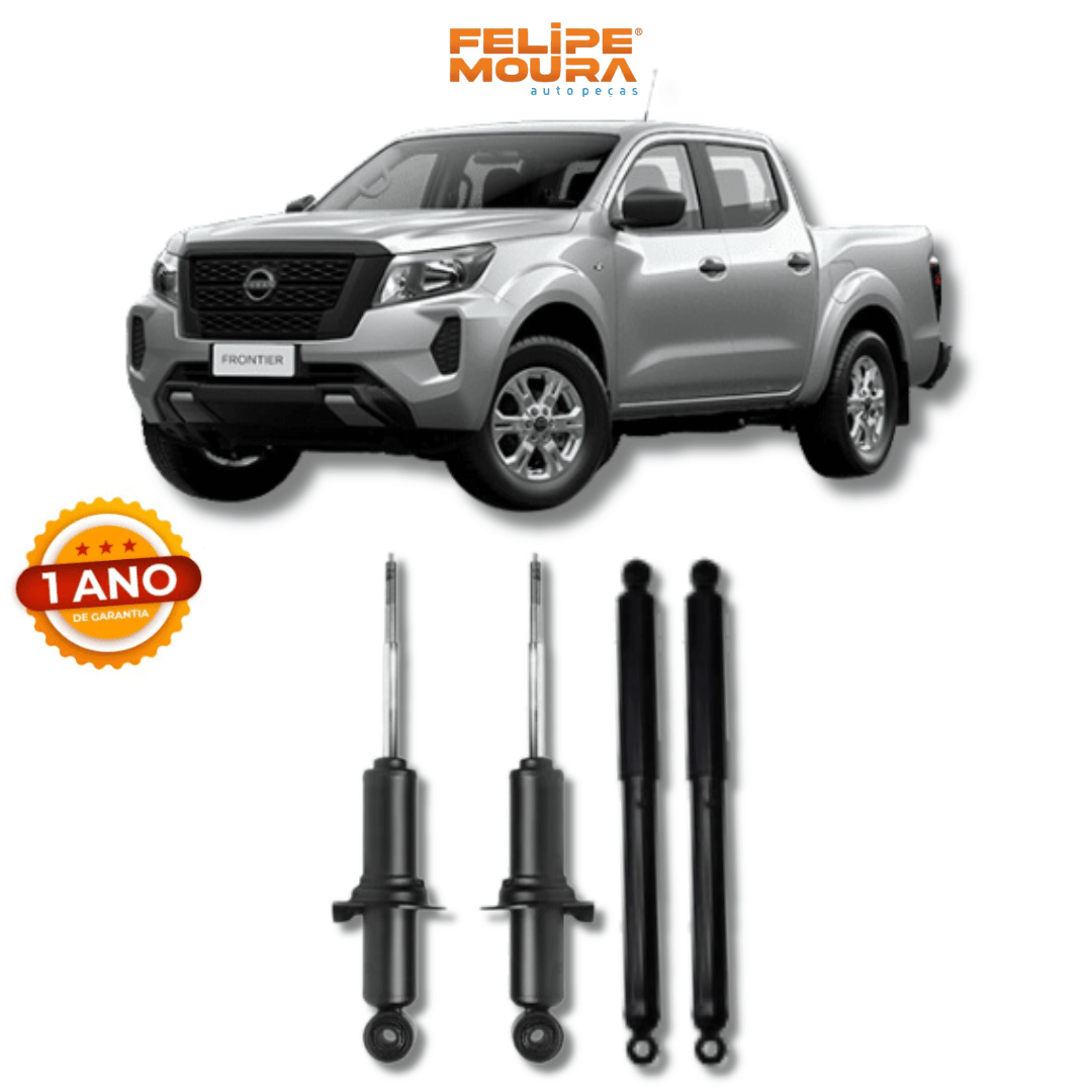 Kit Amortecedores Dianteiros e Traseiros Nissan Frontier 2002 Até 2016 - Remanufaturado - Felipe Moura Auto Peças
