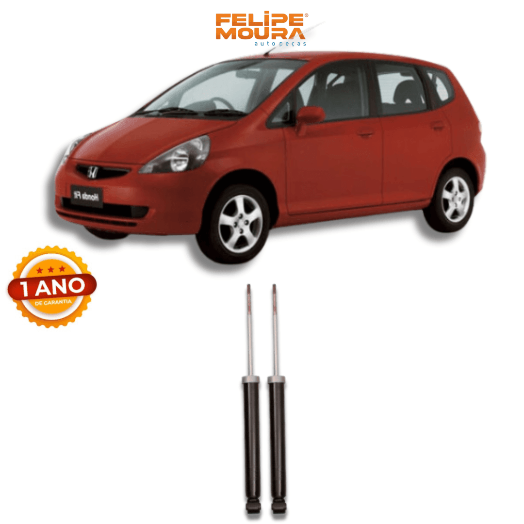 Amortecedores Traseiros Honda Fit 2003 Até 2008 - Remanufaturado - Felipe Moura Auto Peças
