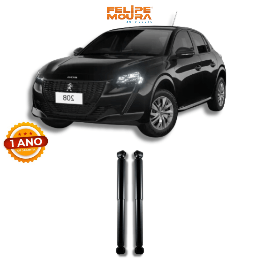 Amortecedor Traseiro Peugeot 208 2008 Até 2015 - Remanufaturado - Felipe Moura Auto Peças