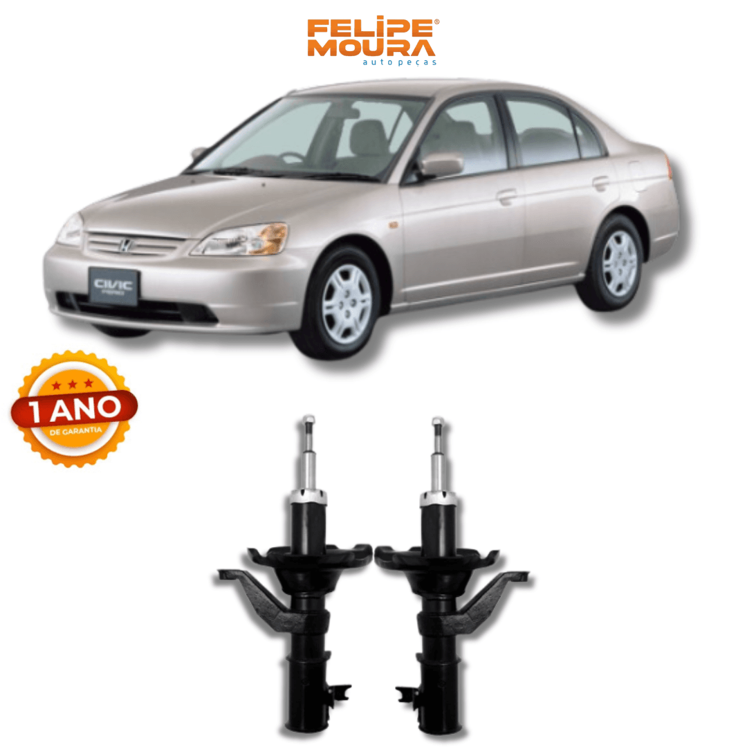 Amortecedores Dianteiros Honda Civic 2001 Até 2005 - Remanufaturado - Felipe Moura Auto Peças