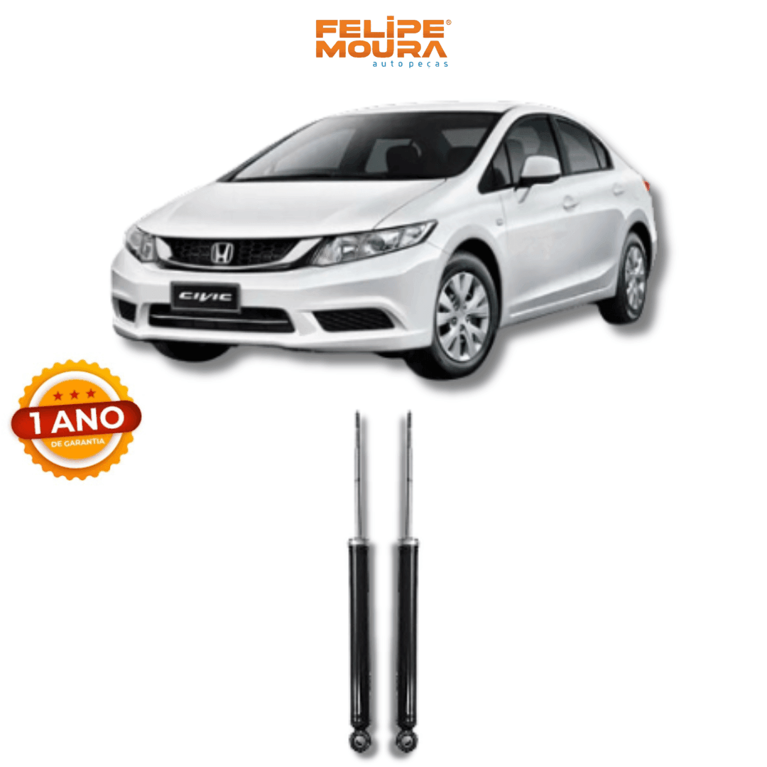 Amortecedor Traseiro Honda Civic G9 2012 Até 2016 - Remanufaturado - Felipe Moura Auto Peças