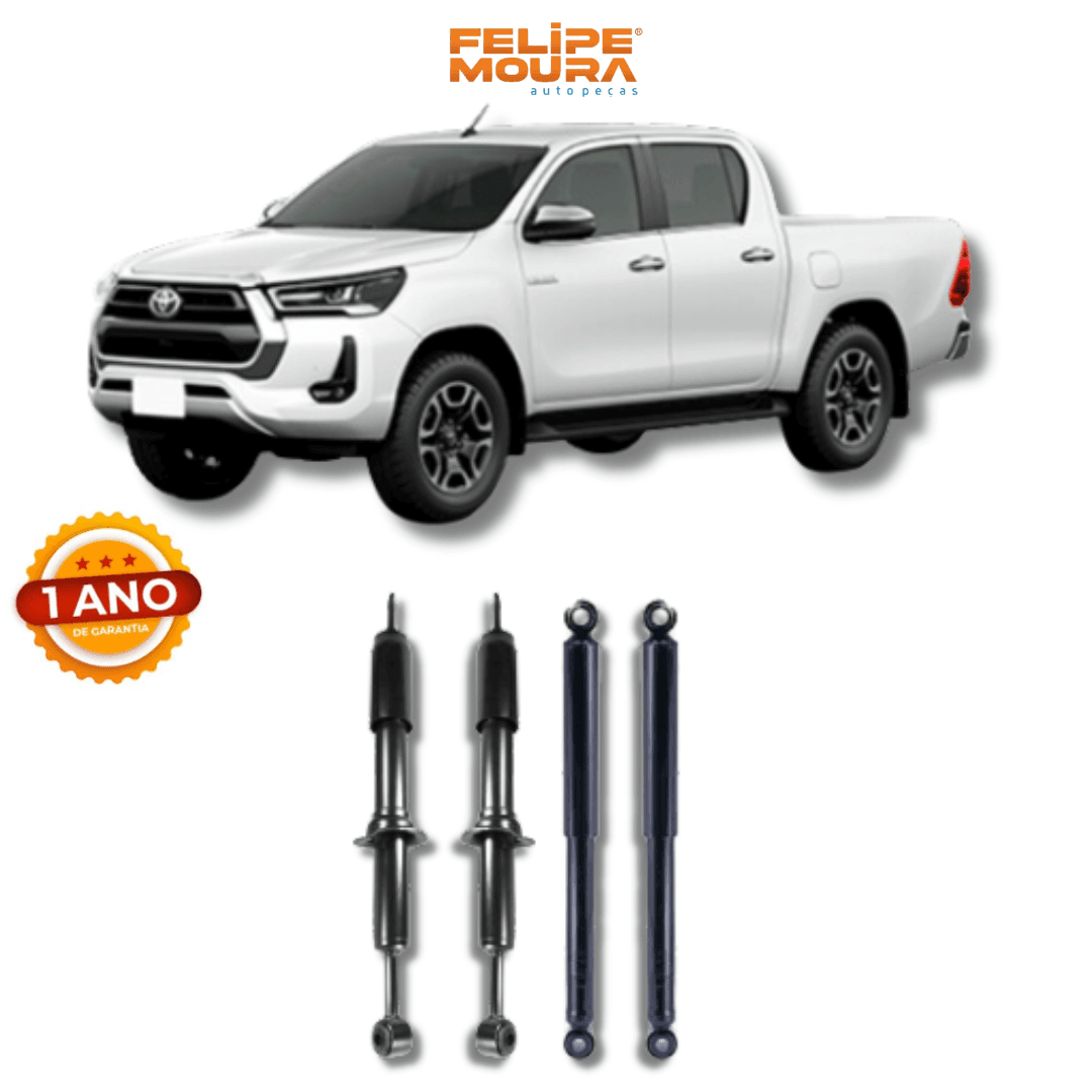 Kit Amortecedores Dianteiros e Traseiros Toyota Hilux 2005 Até 2023 - Remanufaturado - Felipe Moura Auto Peças