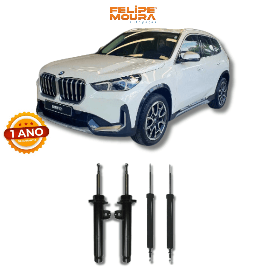 Kit de Amortecedores Dianteiros e Traseiros BMW X1 2010 Até 2022 - Remanufaturado - Felipe Moura Auto Peças