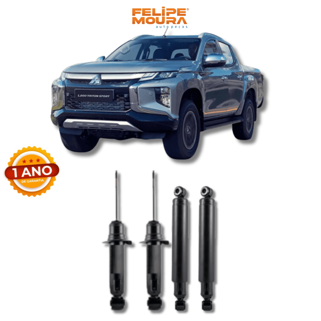 Kit Amortecedores Dianteiros e Traseiros Mitsubishi L200 2007 Até 2012 - Remanufaturado - Felipe Moura Auto Peças