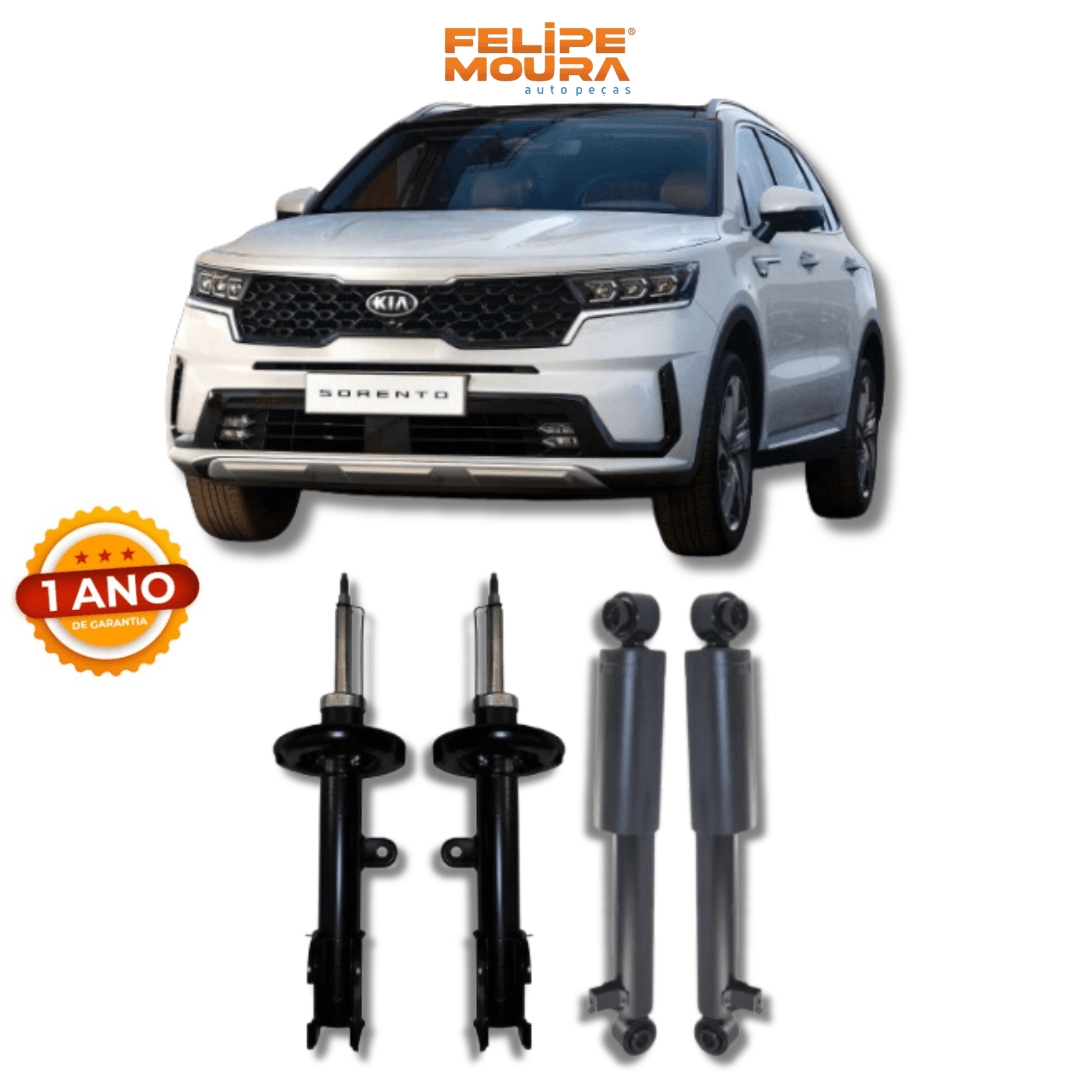 Kit Amortecedores Dianteiros e Traseiros Kia Sorento 2010 Até 2014 - Remanufaturado - Felipe Moura Auto Peças